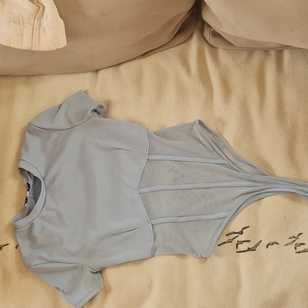 Blue Light Blue Body Suit  MEDIUM Love J